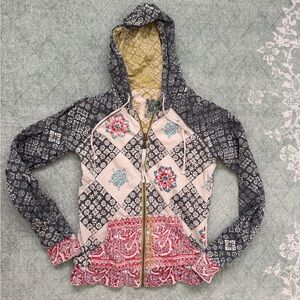 Reversible Billabong hoodie zipper RARE